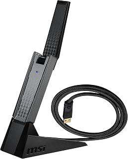 MSI AX1800 WiFi 6 Adaptador USB Doble Banda – WLAN hasta 1800 Mbps (5GHz, 2.4GHz Inalámbrico)