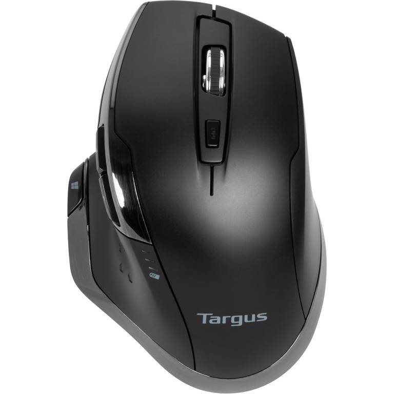 Targus Ratón inalámbrico Ergo Antimicrobiano, ratón ergonómico Negro, diestro