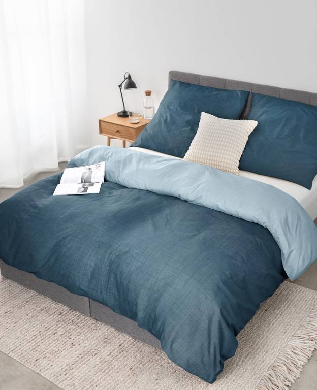 Juego Ropa de Cama Algodón 100% Reversible 135x200cm (cama 90)
