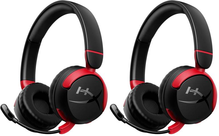 HyperX Cloud Mini Wireless – Auriculares Gaming inalámbricos , para PC/Switch/PS/Chromebook/Xbox/Móvil, Negro (Paquete de 2)