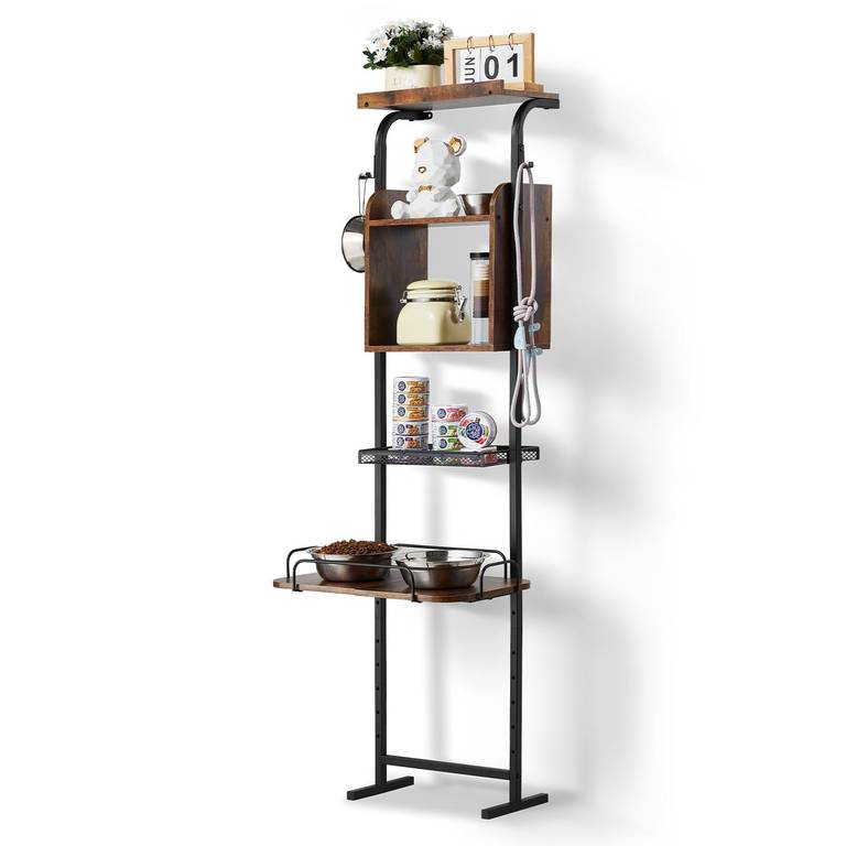 VEVOR Estación de Alimentación 50×19,8×145 cm Comedero Elevado para Perros Soporte para Comederos para Perros Ajustable en Altura