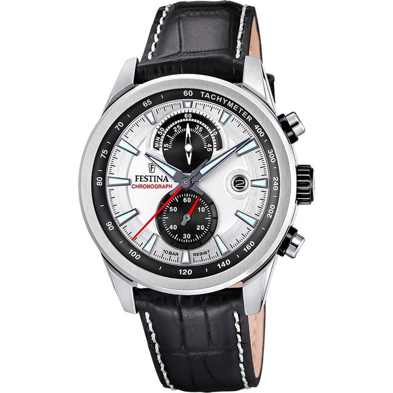 Festina Timeless Chronograph F20561/1 45 mm | Cronógrafo | Correa de piel | 10 ATM | Varios colores