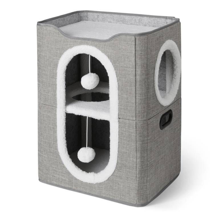 Amazon Basics casa para gatos de 1 piso con rascador de sisal