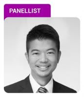 Photo of Adrian Yap with Panellist label in purple