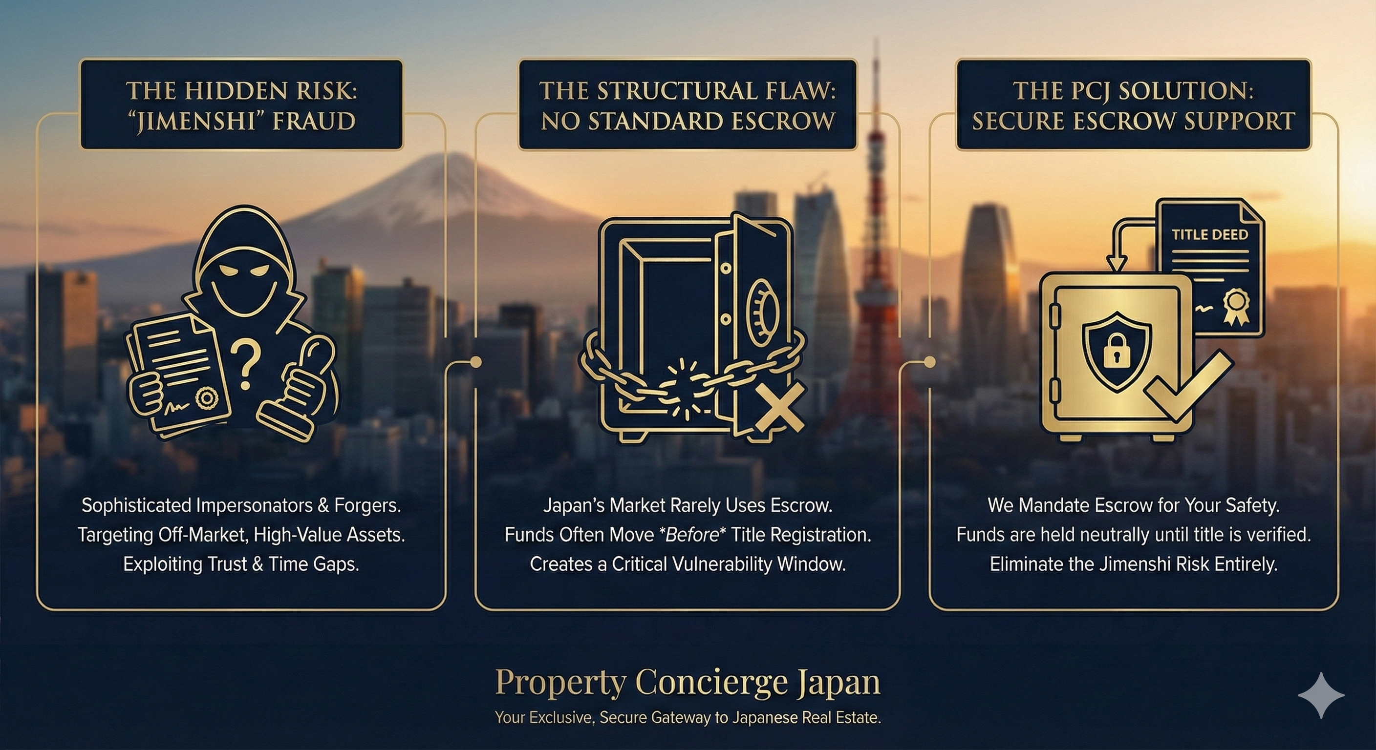 Jimenshi fraud scheme illustration showing the roles and process