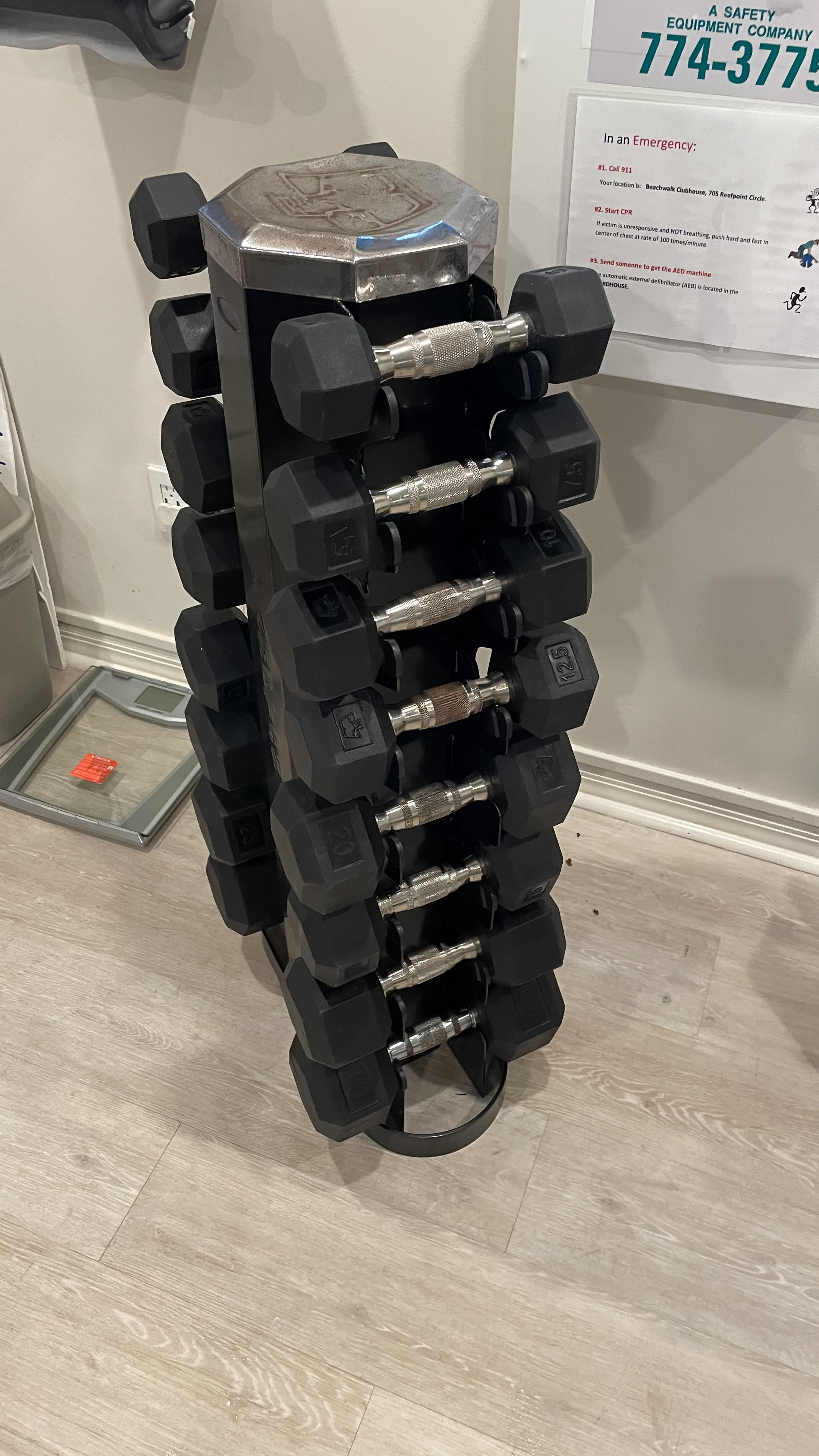 Pool gym weights