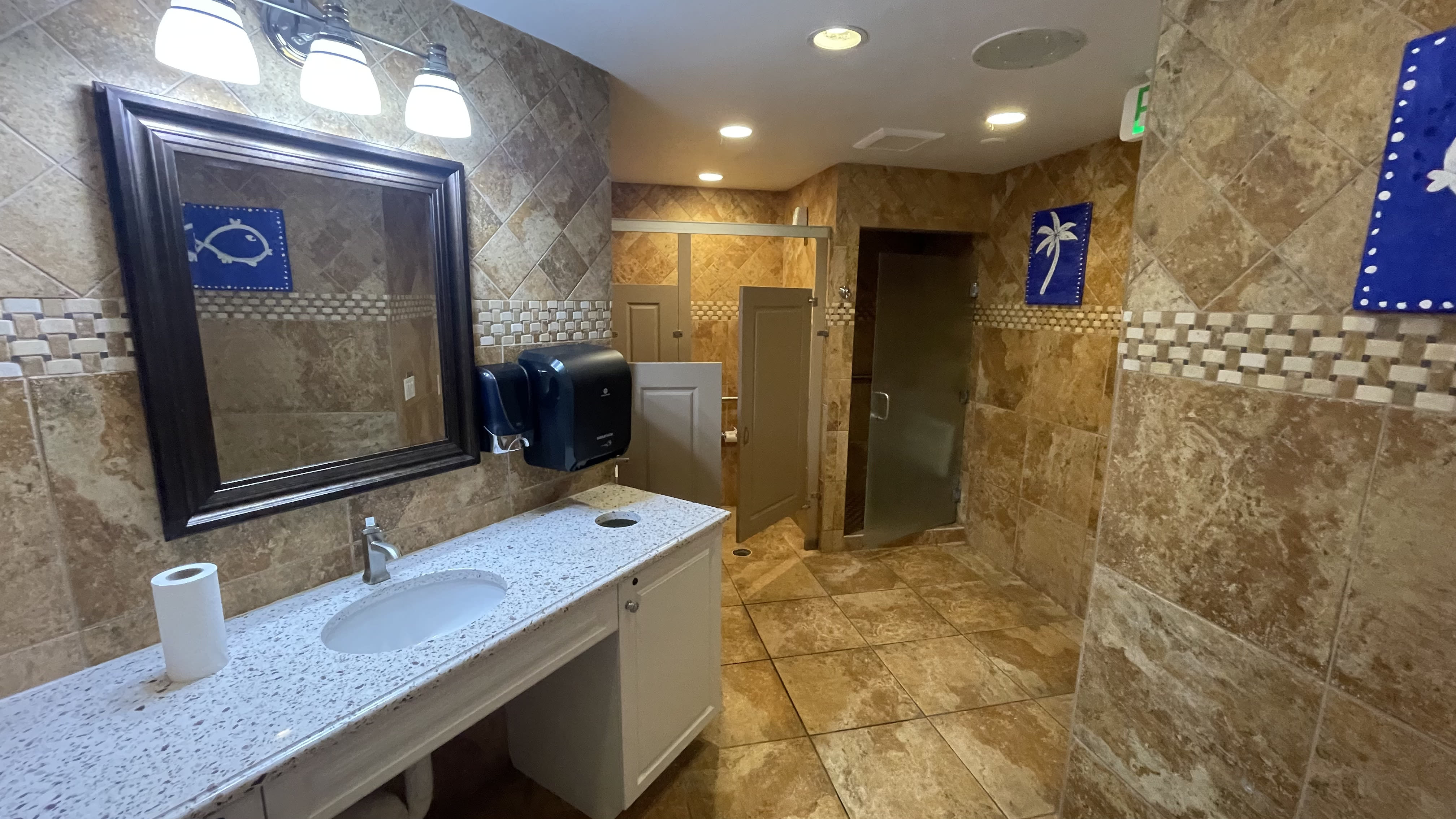 Pool changing room