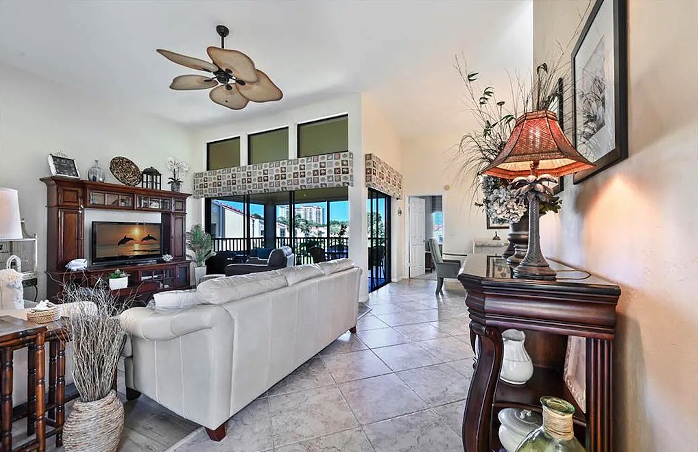 Living room and kitchen panorama
