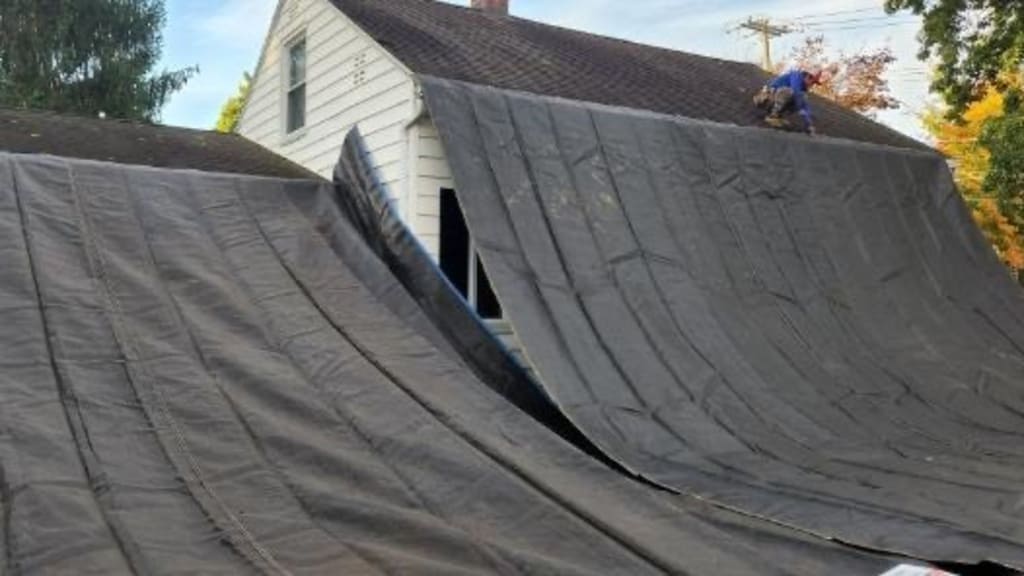 Curtains on a house, showing our professionalism and work to never damage your property