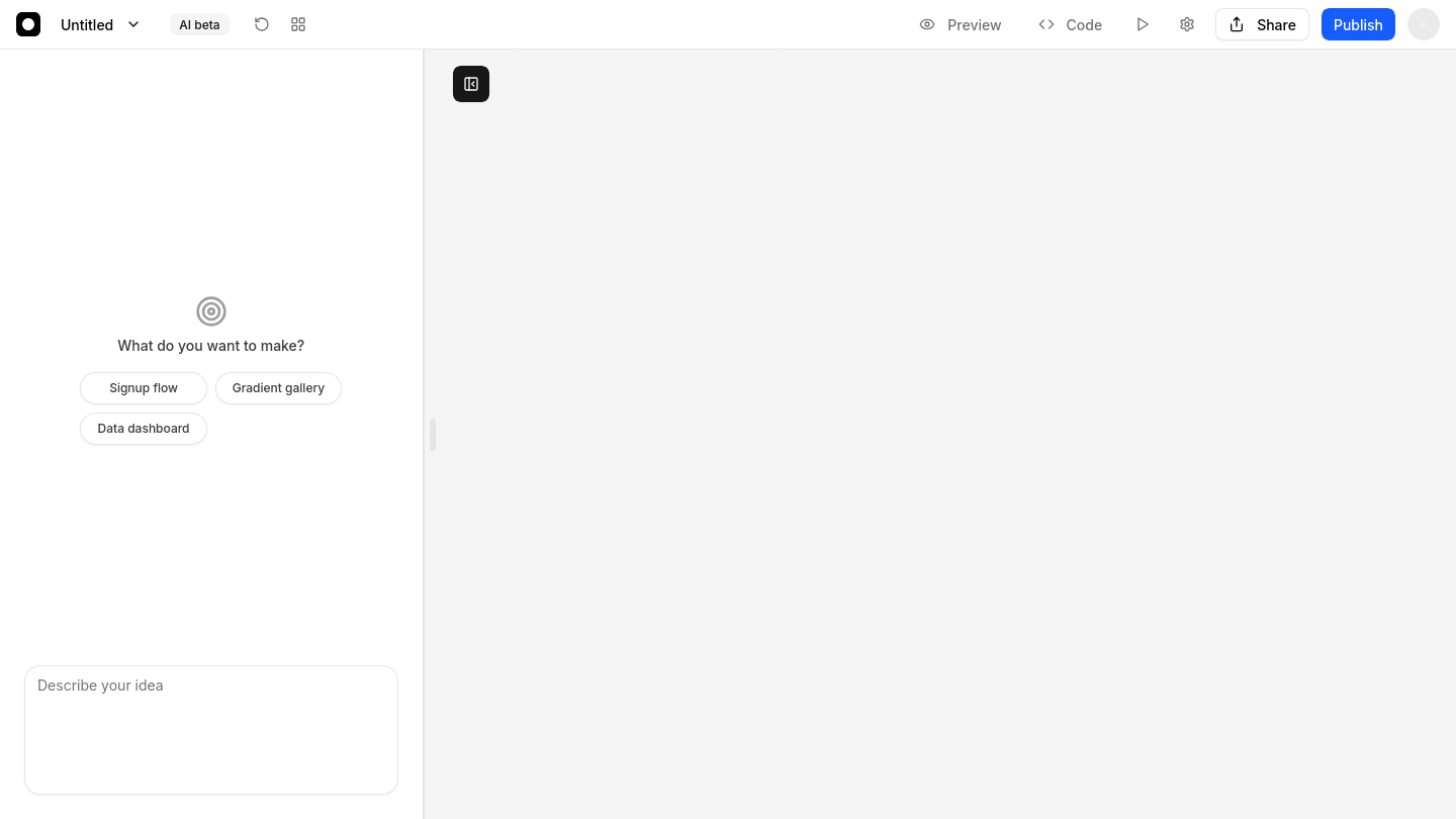 resizable layout component preview
