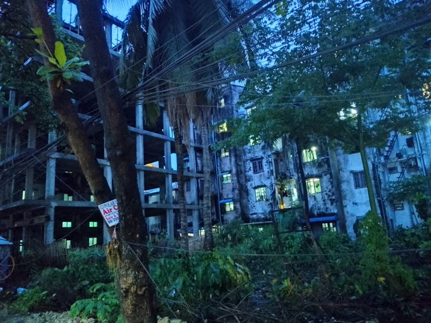 Unfinished building somewhere in Yangon