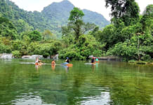 Suối Chà Rào ở Trường Sơn (Quảng Ninh) là một trong nhưng điểm đến hấp dẫn của du khách trong năm 2022.