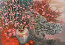 Ngắm xuân-Acrylic (Nguyễn Lương Sáng).