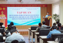 Quang cảnh lớp tập huấn.