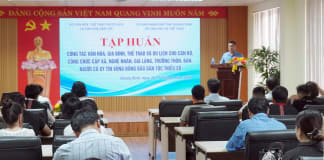 Quang cảnh lớp tập huấn.