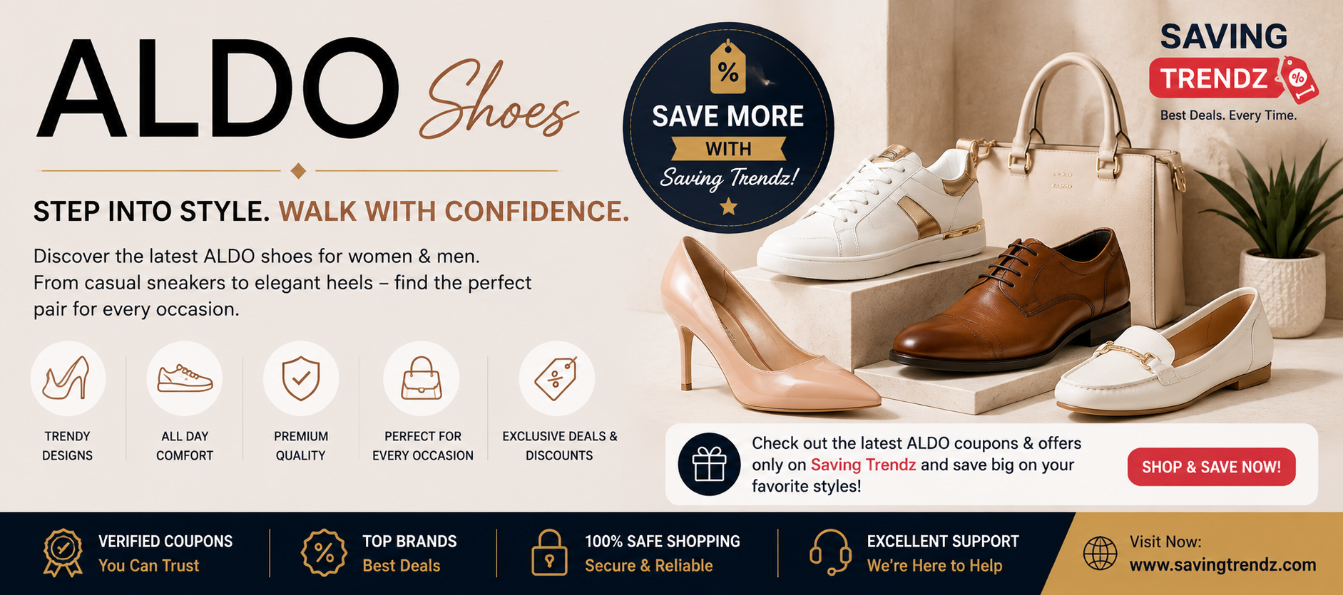ALDO Shoes: Find Stylish Footwear for Every Occasion and Save More with Saving Trendz