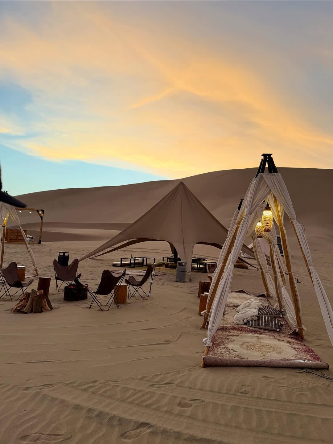 Sunset Picnic in the Ica Desert