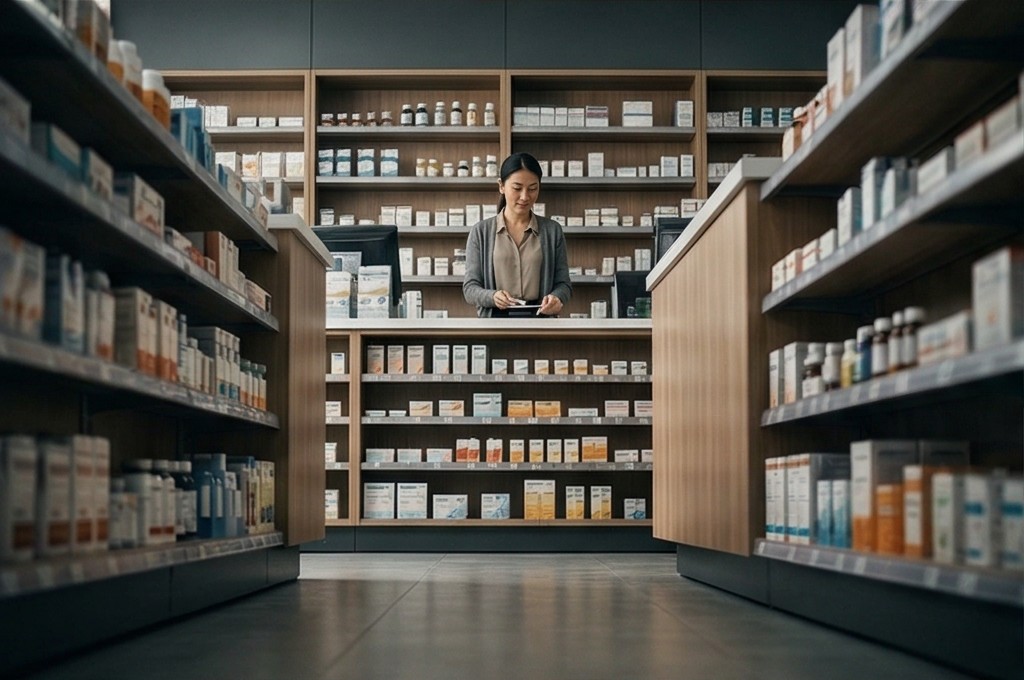 깨끗하고 신뢰감 있는 약국 전경