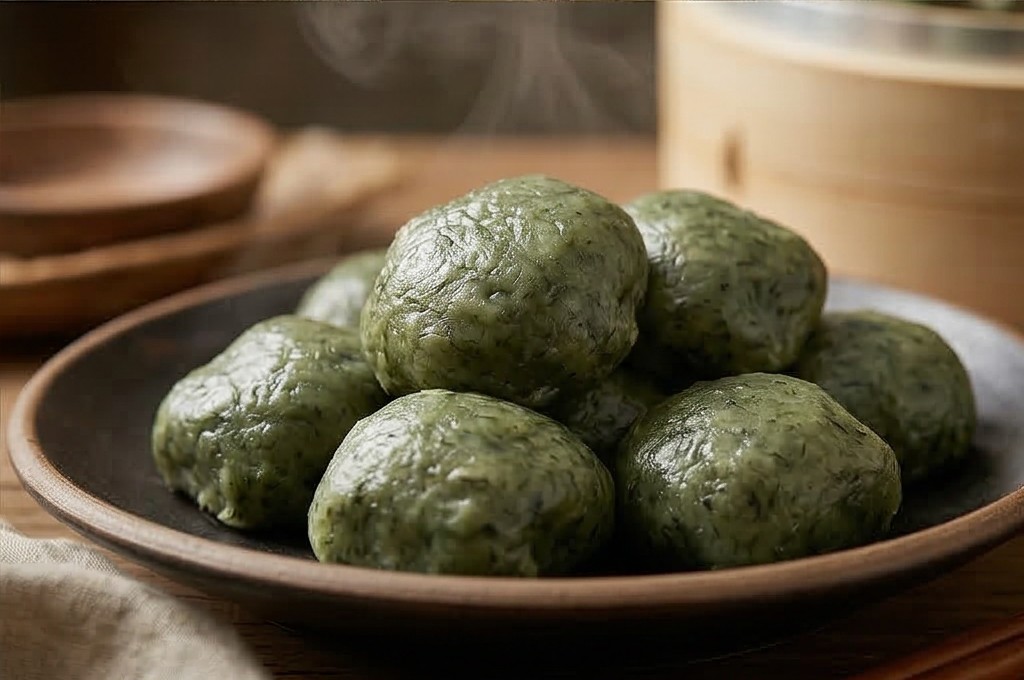 쫄깃한 모시송편 클로즈업