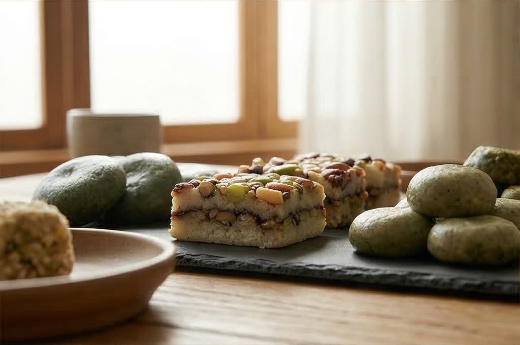 쫄깃하고 고소한 단면