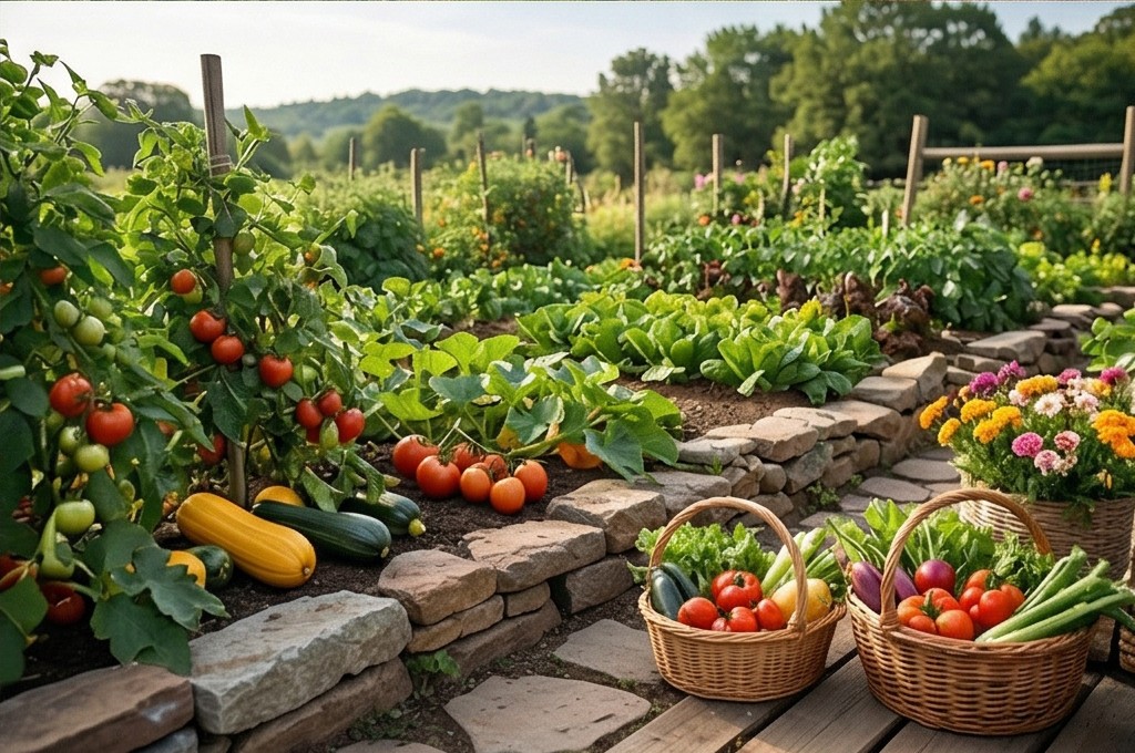 갓 수확한 채소