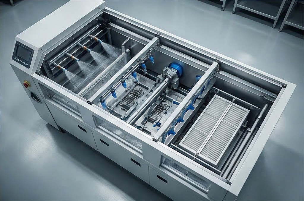 Multi-step cleaning technology of cleaner machine