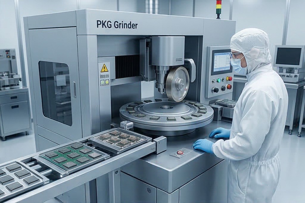 작업자가 확인하는 PKG 그라인더