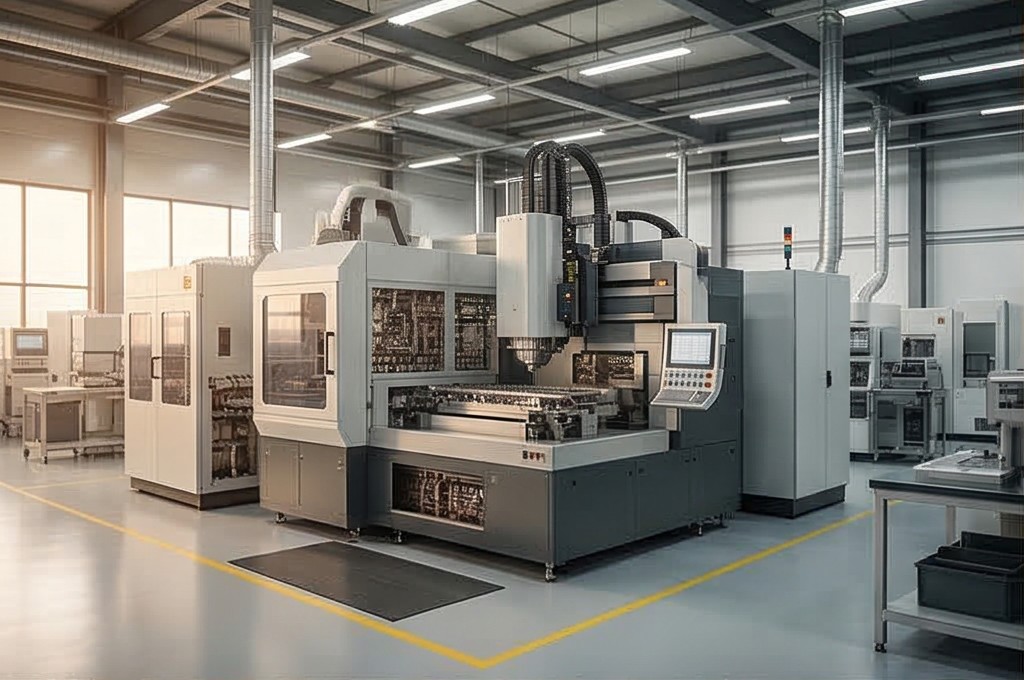 휴빅스 장비가 있는 제조 현장