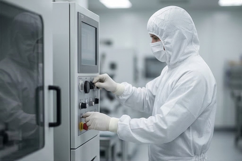 Precision equipment operation by cleanroom expert