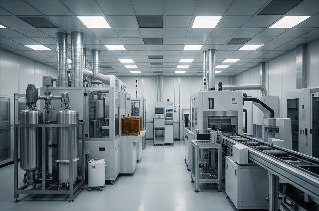 대규모 반도체 제조 라인