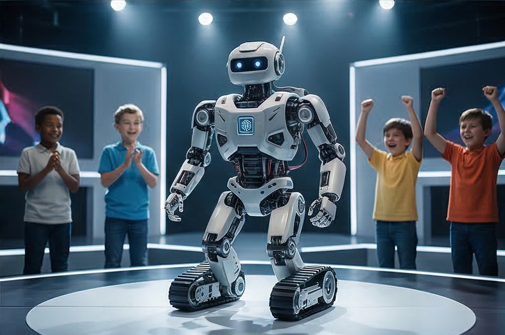 로봇 대회 무대의 열기