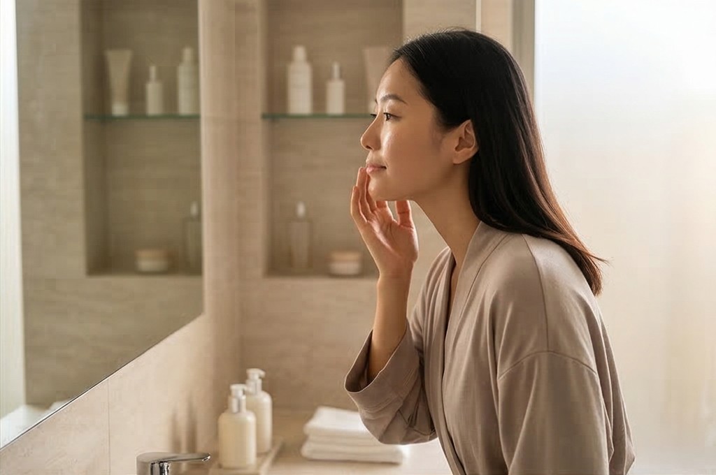 거울 속 피부 고민