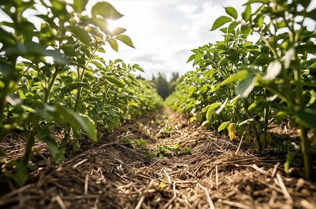 햇살 머금은 작물 잎사귀