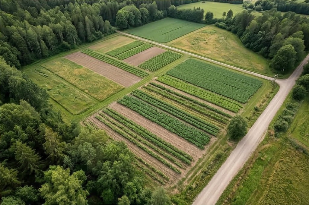 체계적으로 관리된 밭 전경