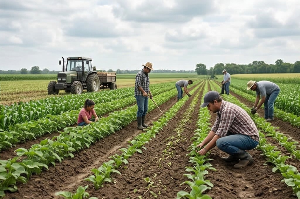 활기찬 농장 풍경