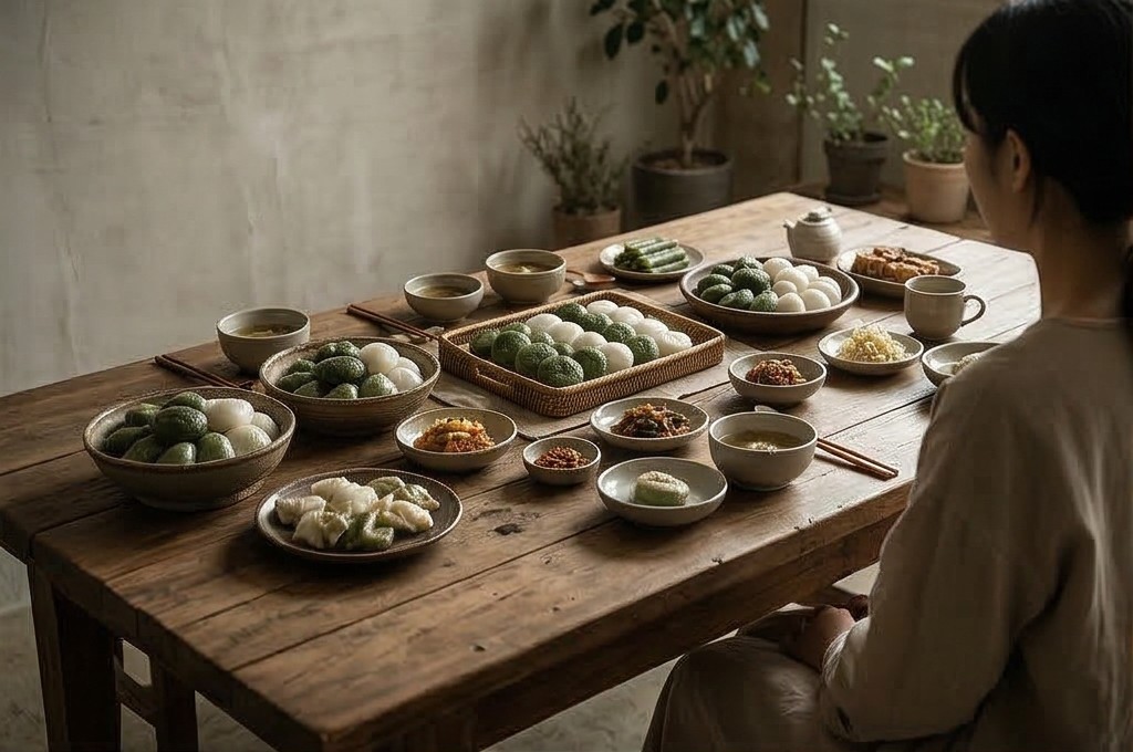 품격 있는 모시떡 아침