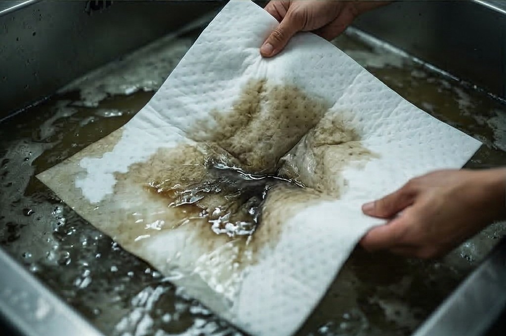 물 위 기름을 흡수하는 패드