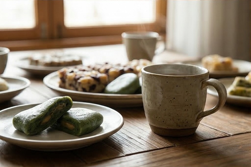 쫄깃하고 윤기 나는 모시떡