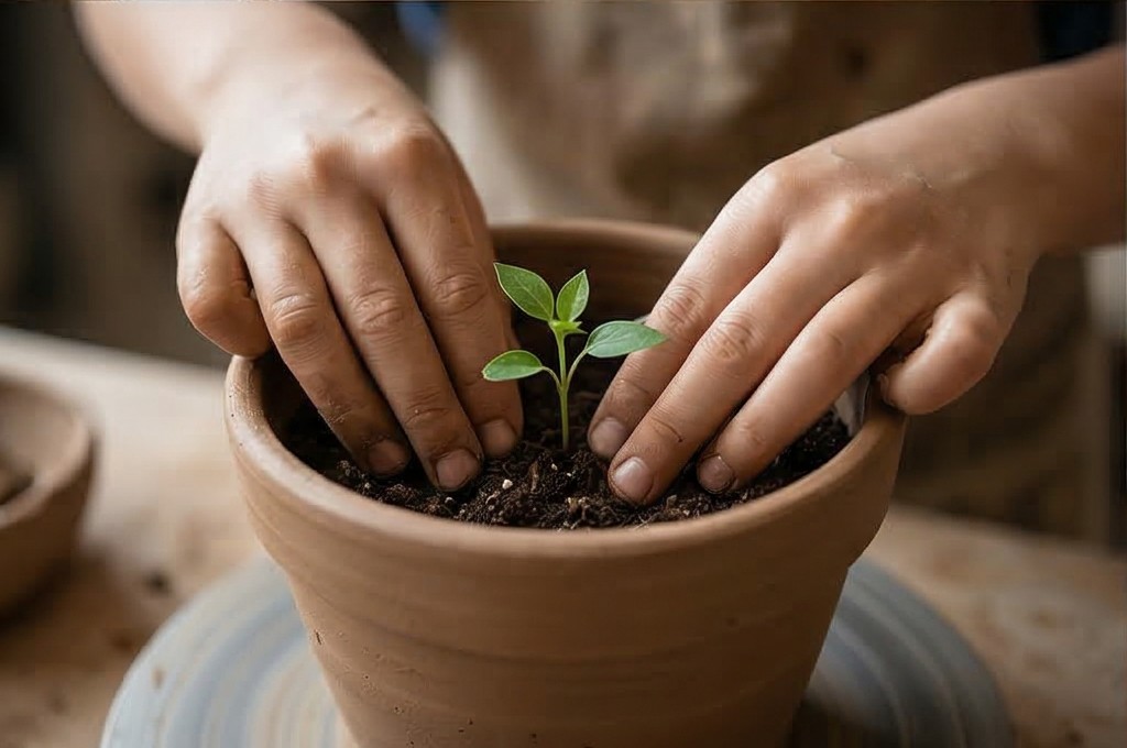 토분에 새싹 심기