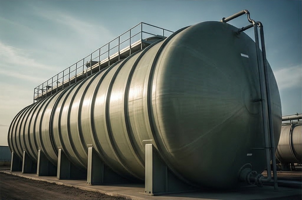 Large cylindrical storage tank