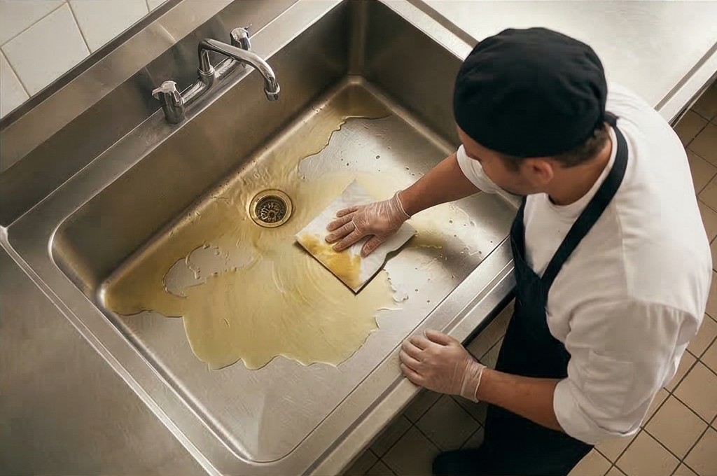 싱크대 기름막 제거 시연