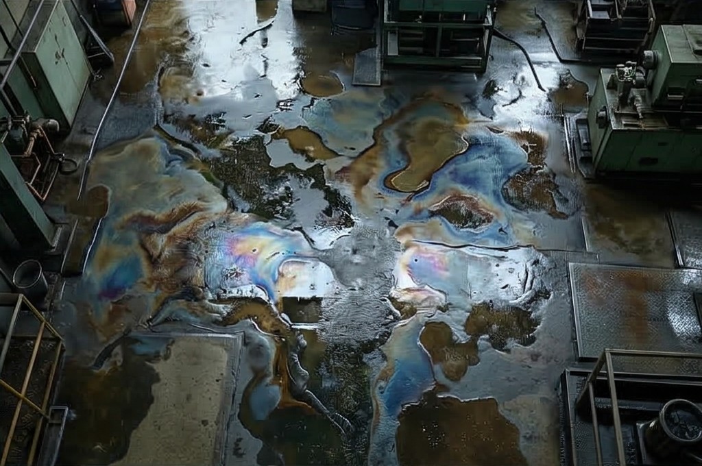 환경 오염을 시사하는 기름띠