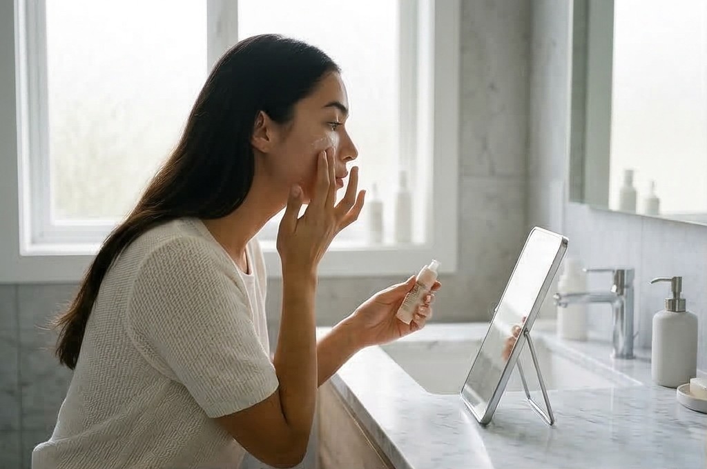 외출 전 피부 바탕 다지기