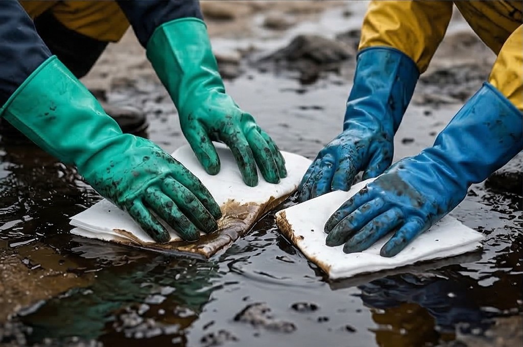 기름을 흡착하는 유흡착재 패드