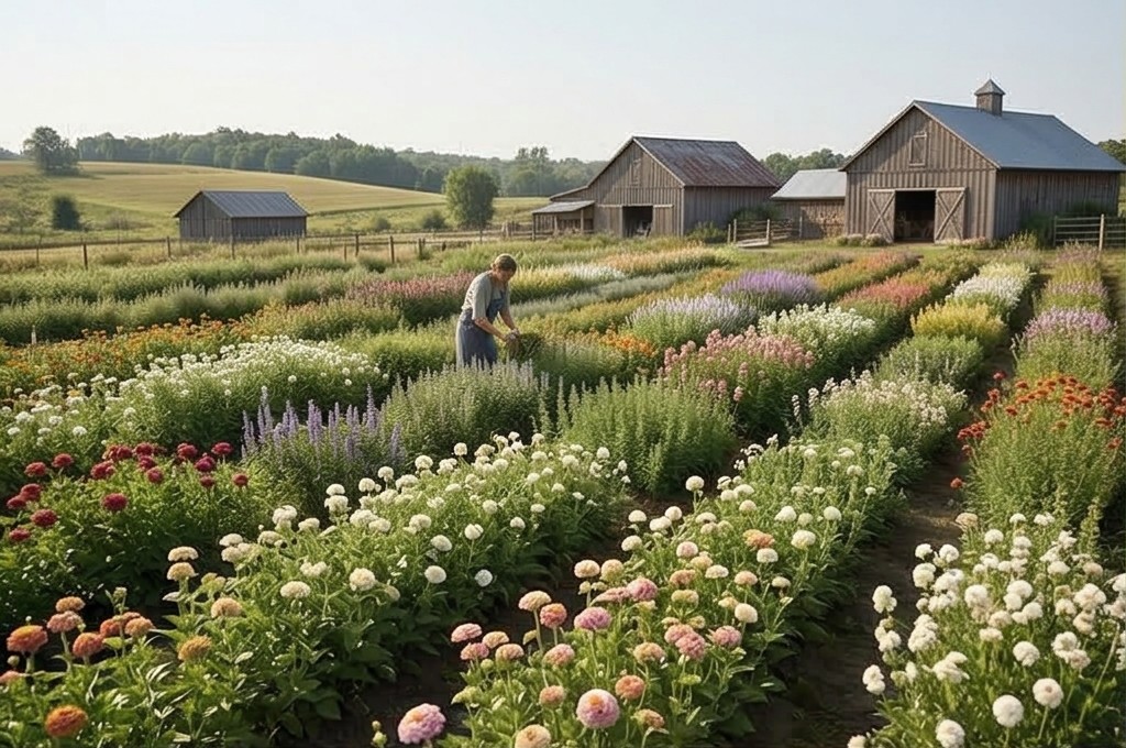 백화초 농원 원료 수확
