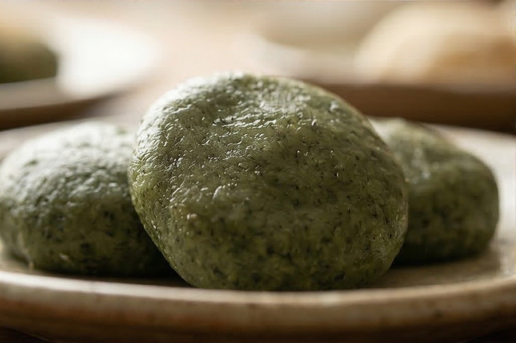 모시송편의 찰진 표면