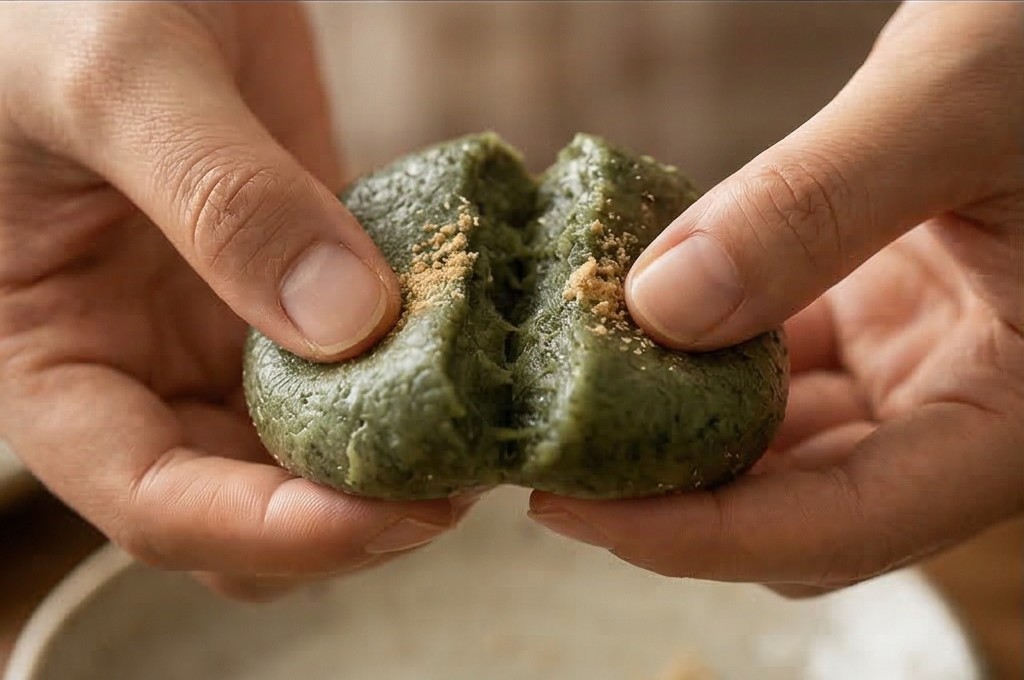 송편 속 쫀득한 흑임자 고물