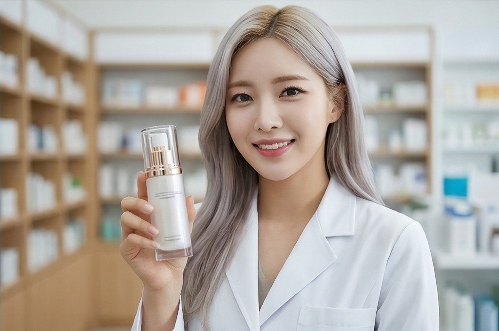 프리미엄 약국 화장품을 소개하는 약사