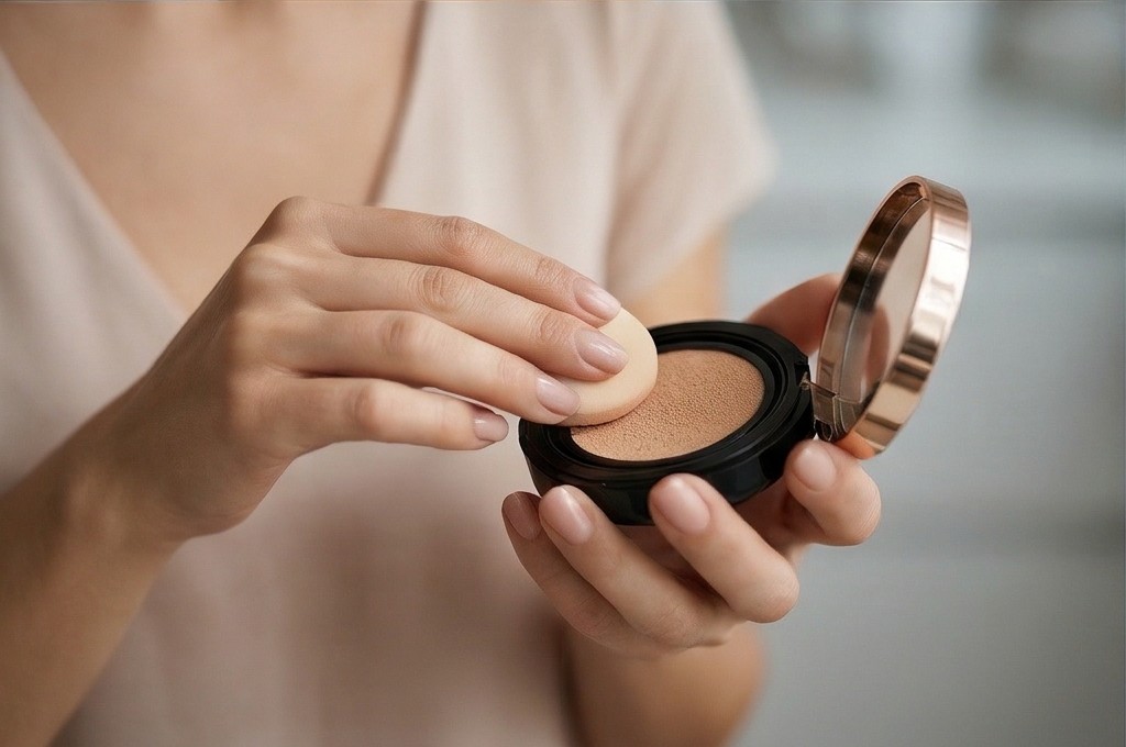 쿠션 퍼프 사용