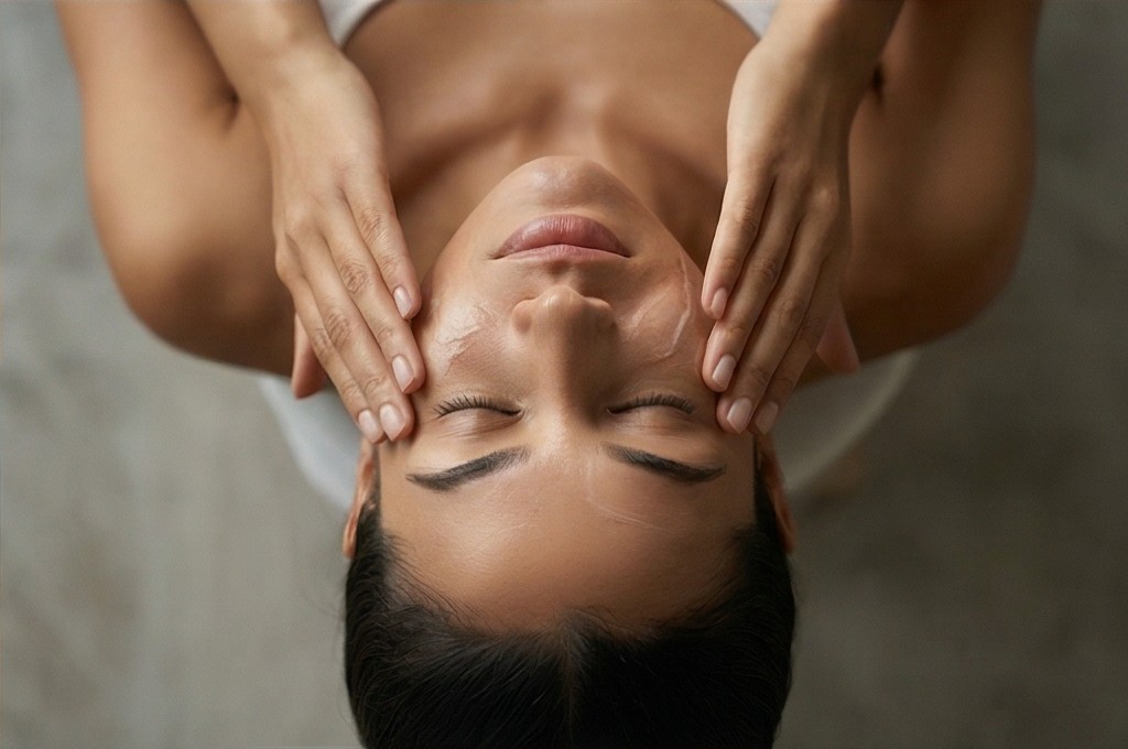 전문가의 세심한 피부 마사지